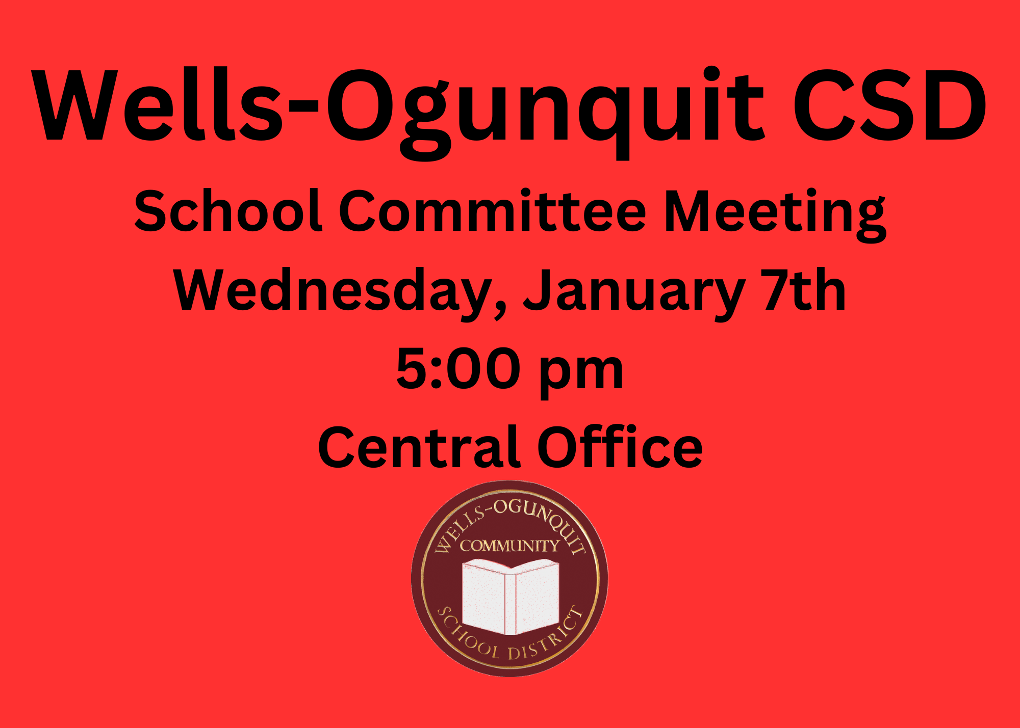 WOCSD January School Committee Meeting